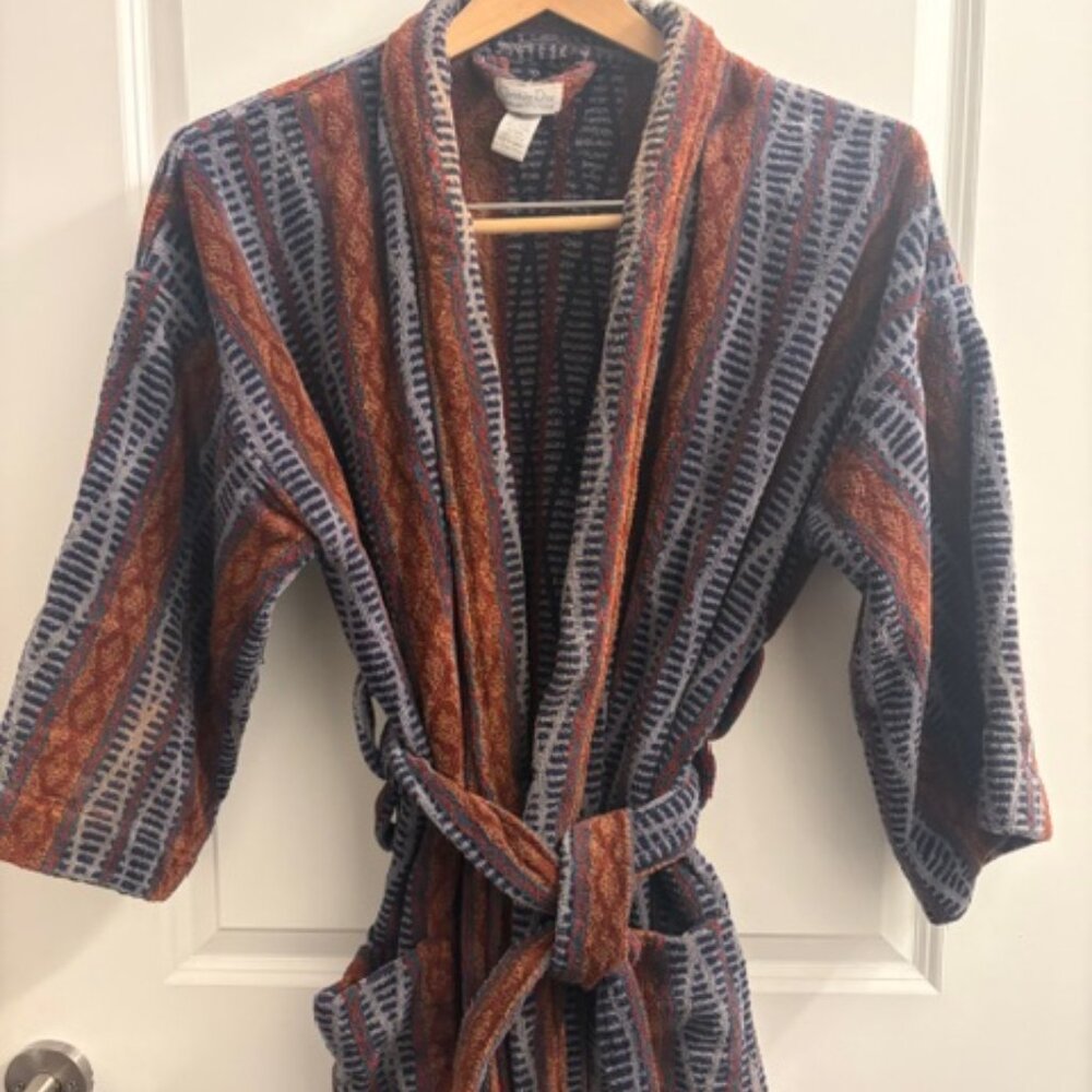 Vintage Men's Christian Dior Terry Velour Bath Robe